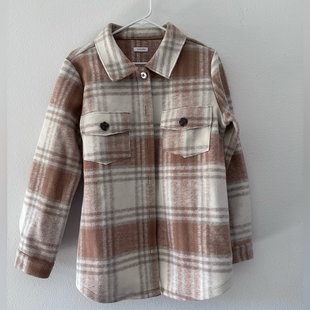 Plaid Button-Up Shirt Jacket